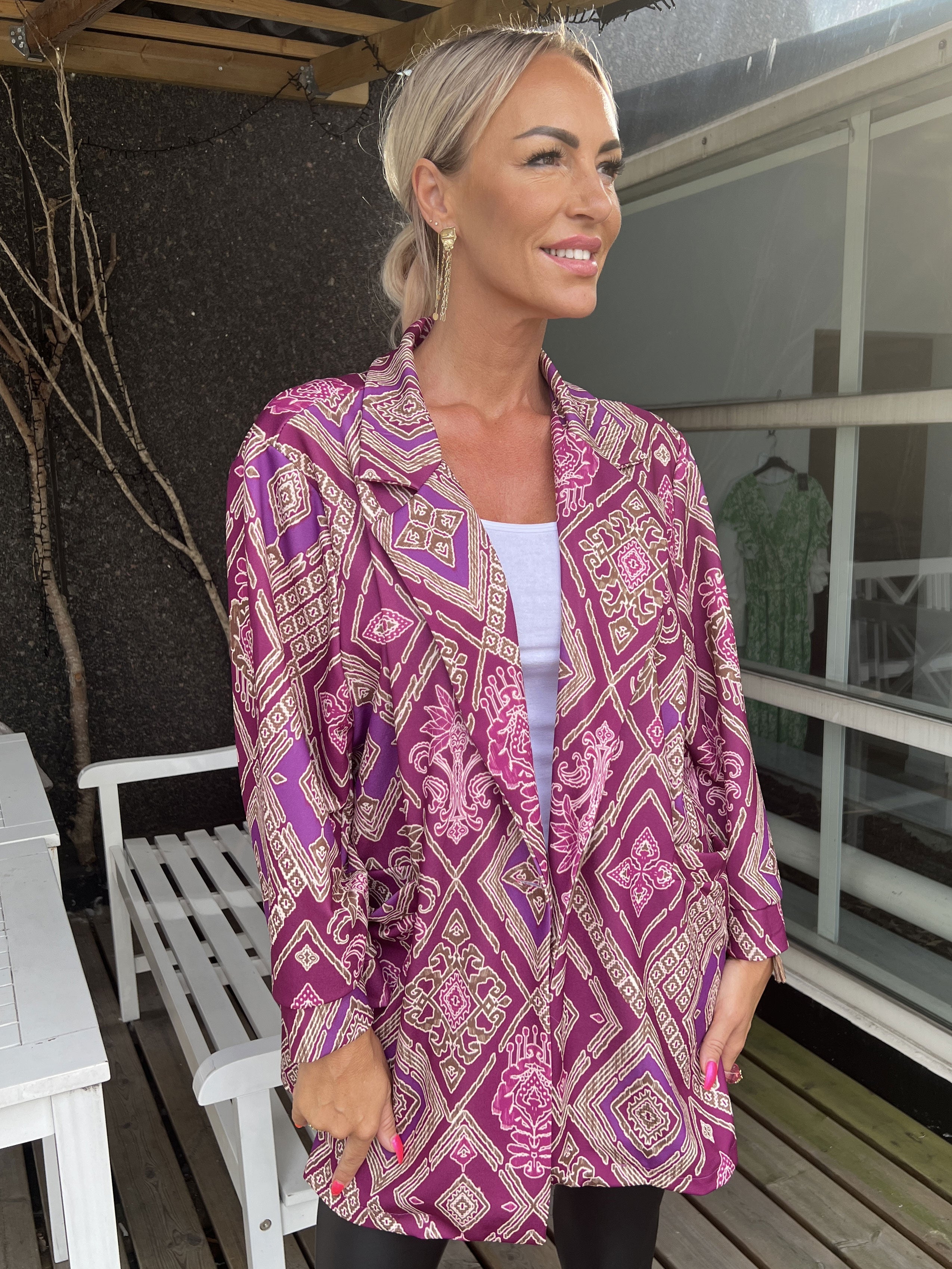 Alberte Pattern - Blazer i mönster - Army